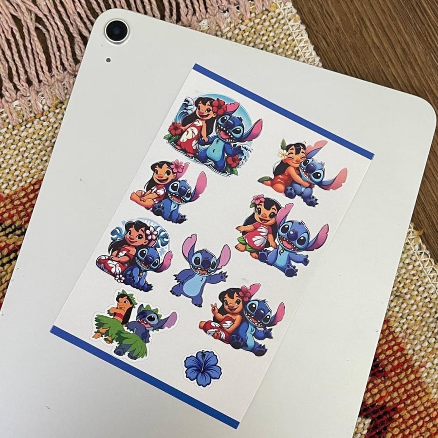 Stitch stickers, one piece