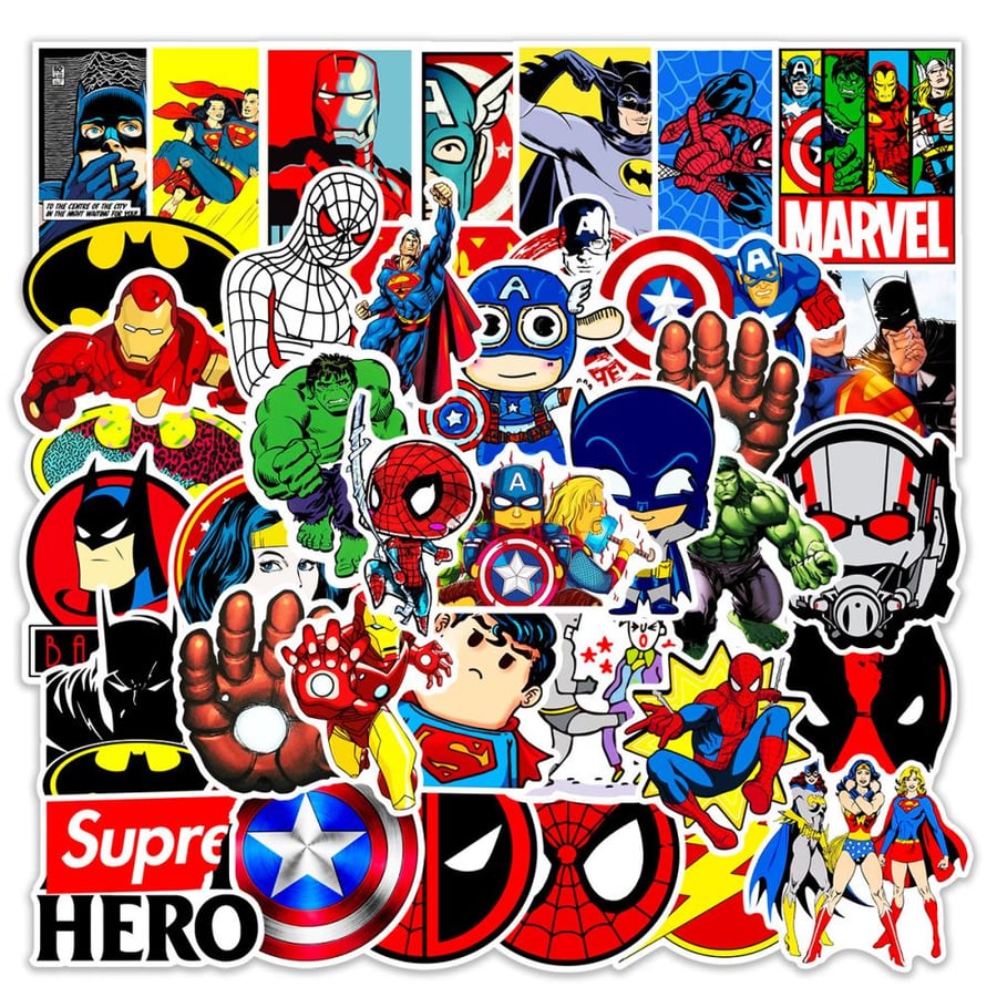 50 pieces Marvel world stickers