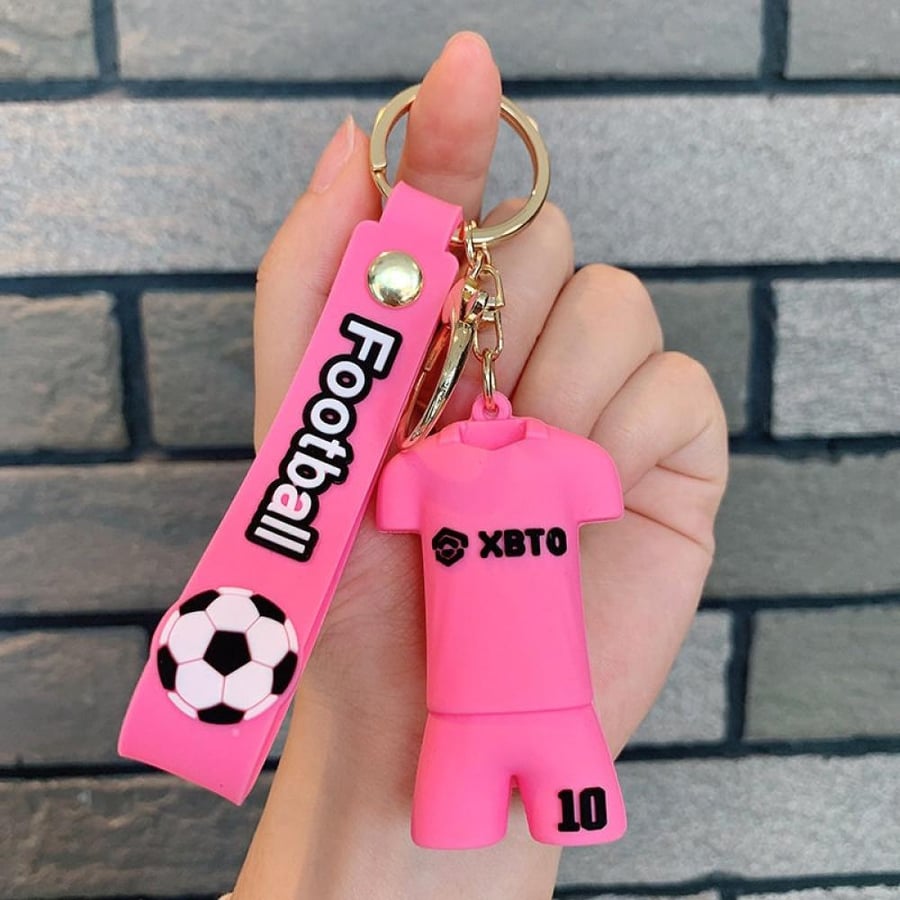 Keychain of Messi character, football player