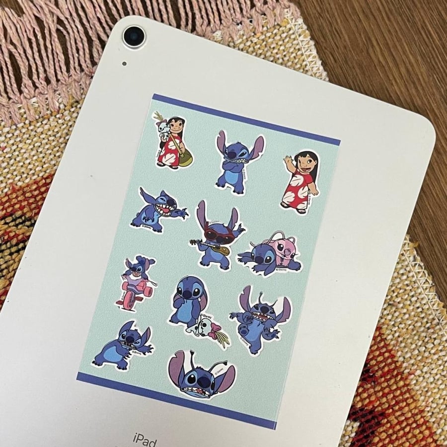Stitch stickers, one piece