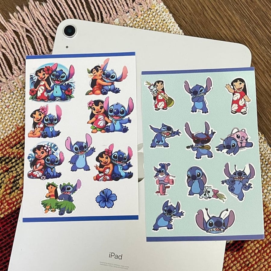 Stitch stickers, one piece