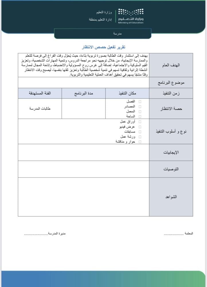 تقرير تفعيل حصص الاحتياط بالهوية البصرية