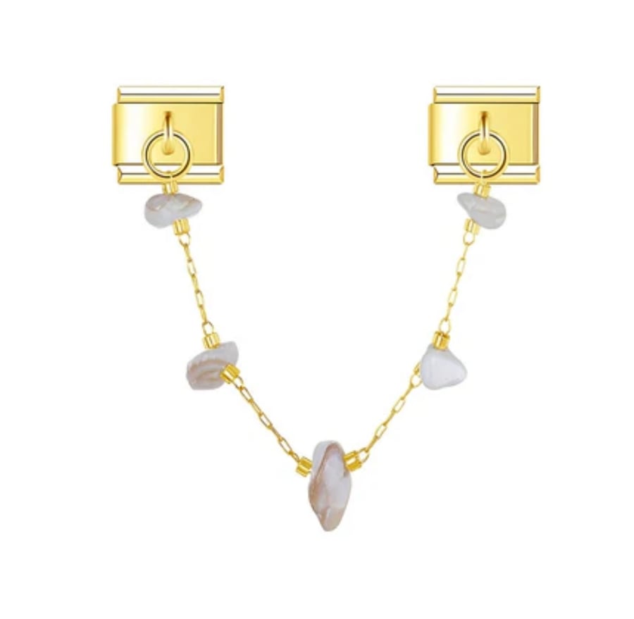 White stone necklace