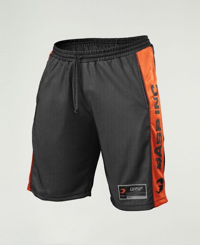 GASP NO.1 MESH SHORTS - BLACK/FLAME