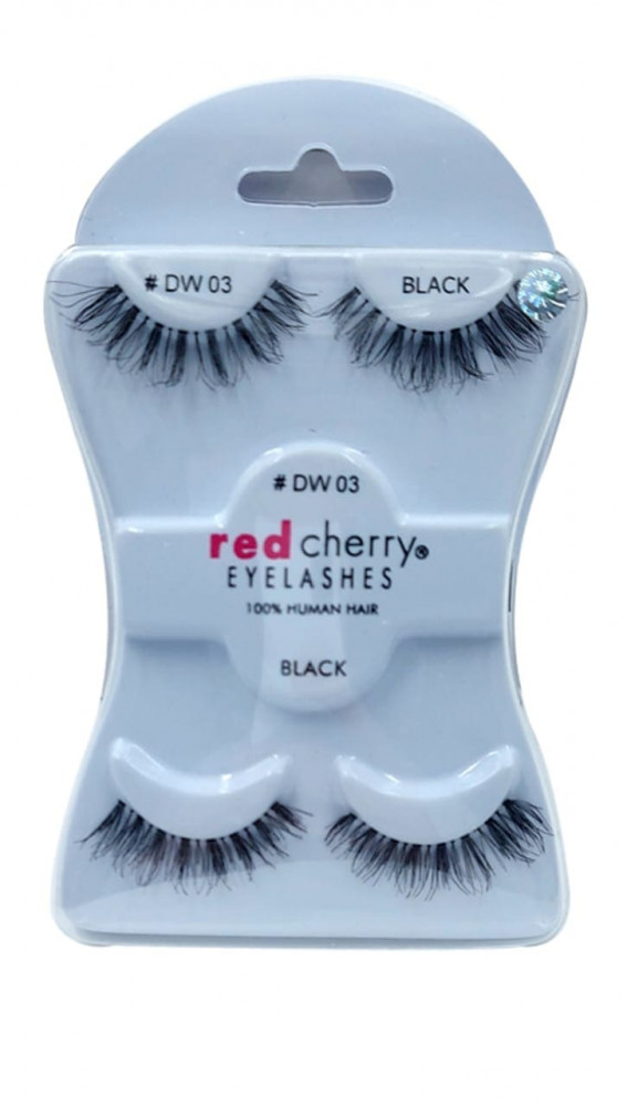 Artificial eyelashes set 2*1 Red Cherry - DW03