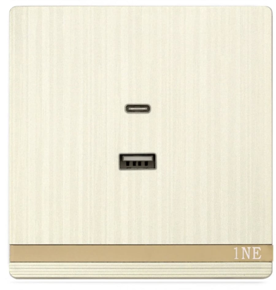 فيش 1NE منفذ شاحن جوال USB و Type C.