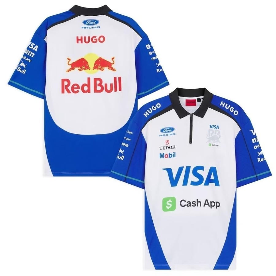 تيشيرت فورميلا Visa Cash App POLO ابيض ازرق 2026