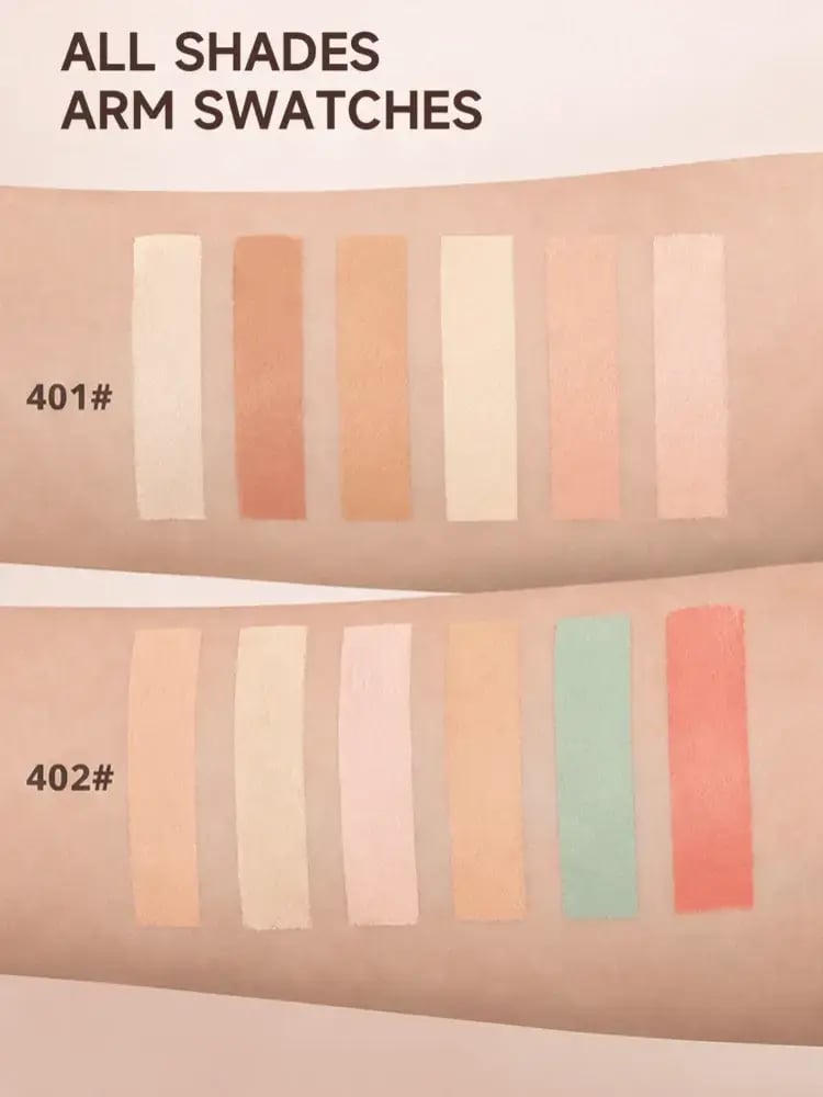 beauty glazed طبقة إخفاء متعددة الألوان، تغطي الهالات السوداء والبثور والبقع والتضاريس الوجهية