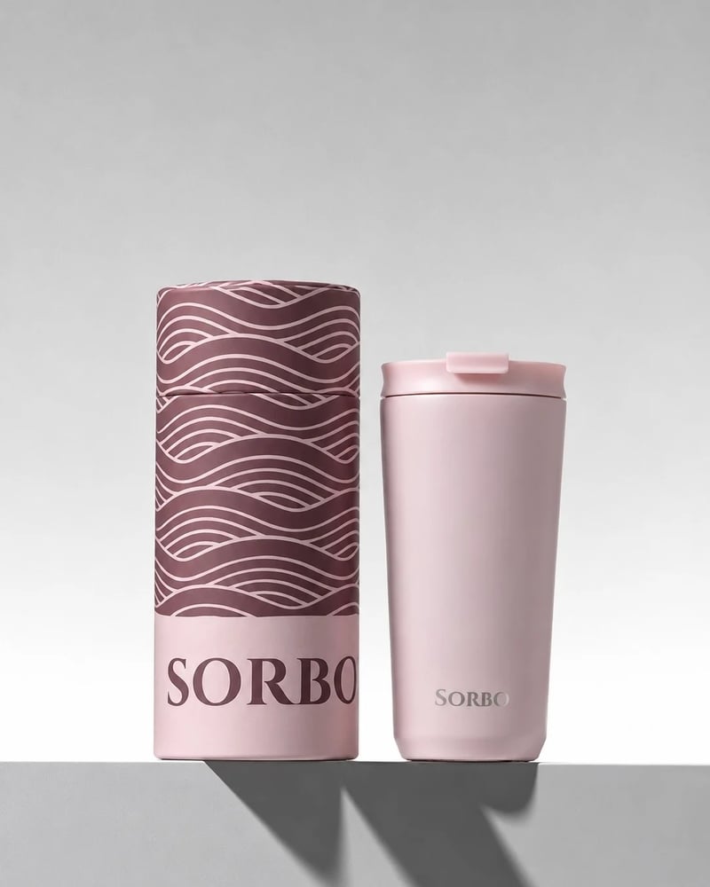 DuoSip Matte Soft Petal Tumbler – Dual Lid Sip & Straw Design