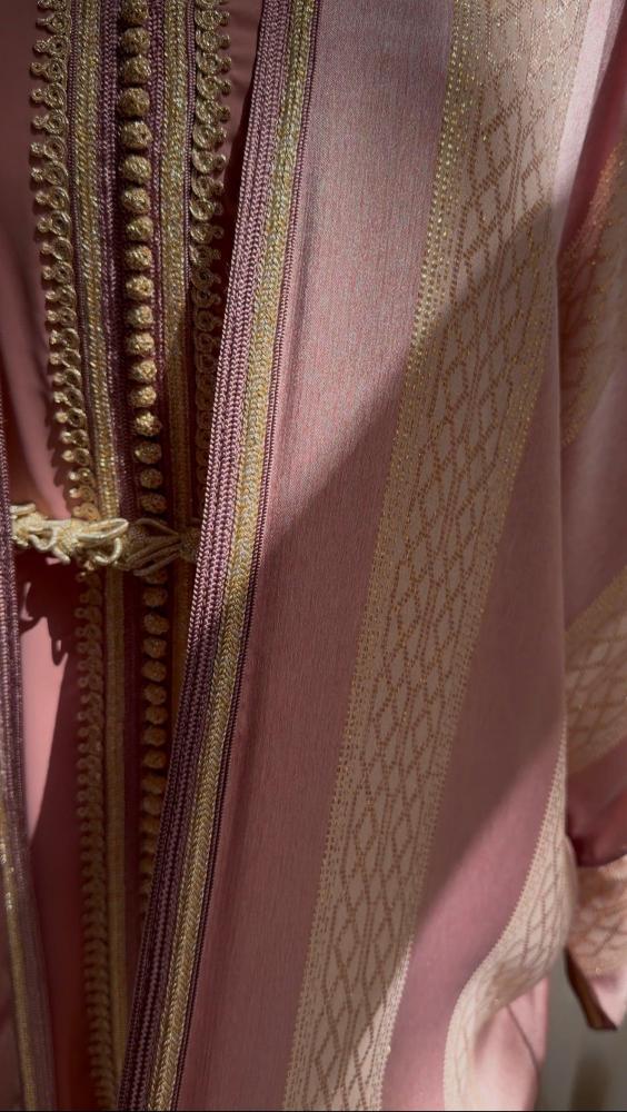 قفطان نسيج الذهب: زهري- Dusty Rose