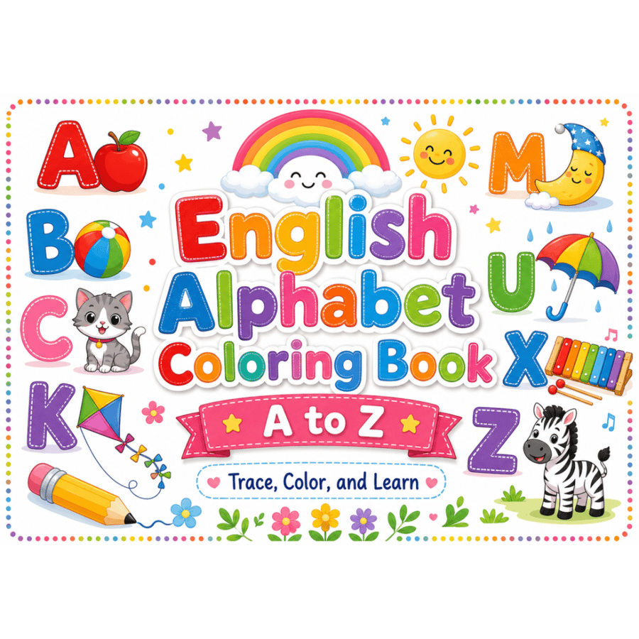 English Alphabet Coloring Book