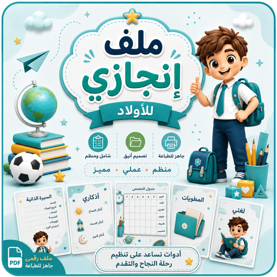 ملف إنجاز الطالب - شخصية الذكي