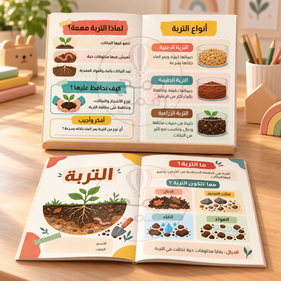 مطوية التربة – علوم ثالث ابتدائي