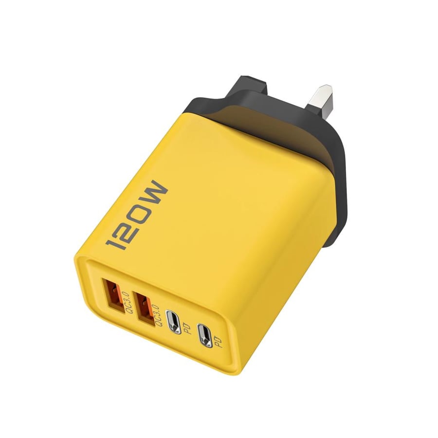 شاحن جداري سريع PD بقوة 120 واط - 4 منافذ USB-C للشحن السريع