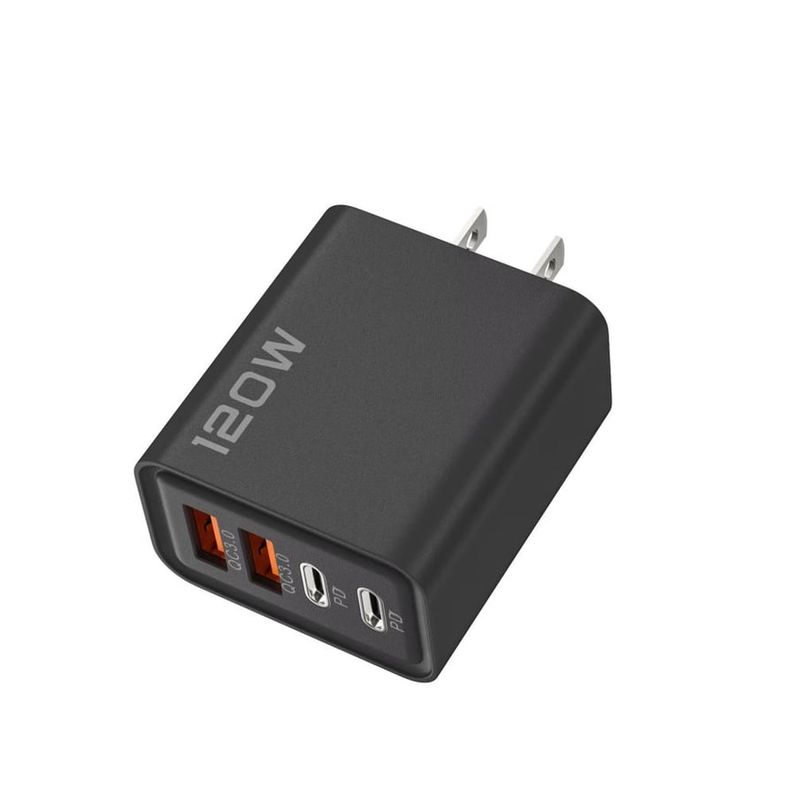 شاحن جداري سريع PD بقوة 120 واط - 4 منافذ USB-C للشحن السريع