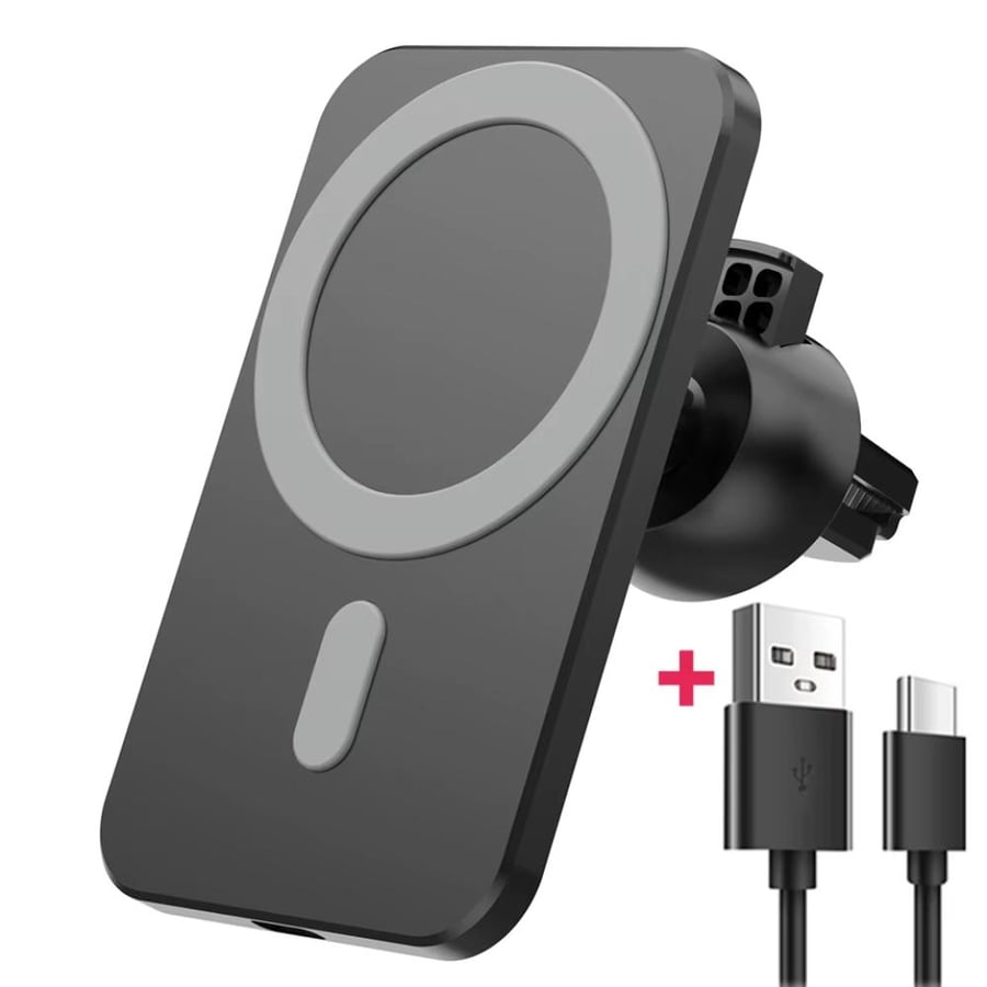 شاحن مغناطيسي لاسلكي للسيارة بقوة 30 واط - يدعم MagSafe