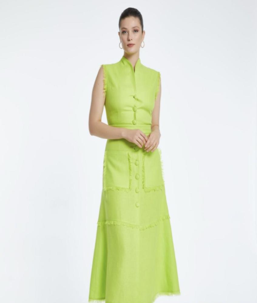 White linen dress
