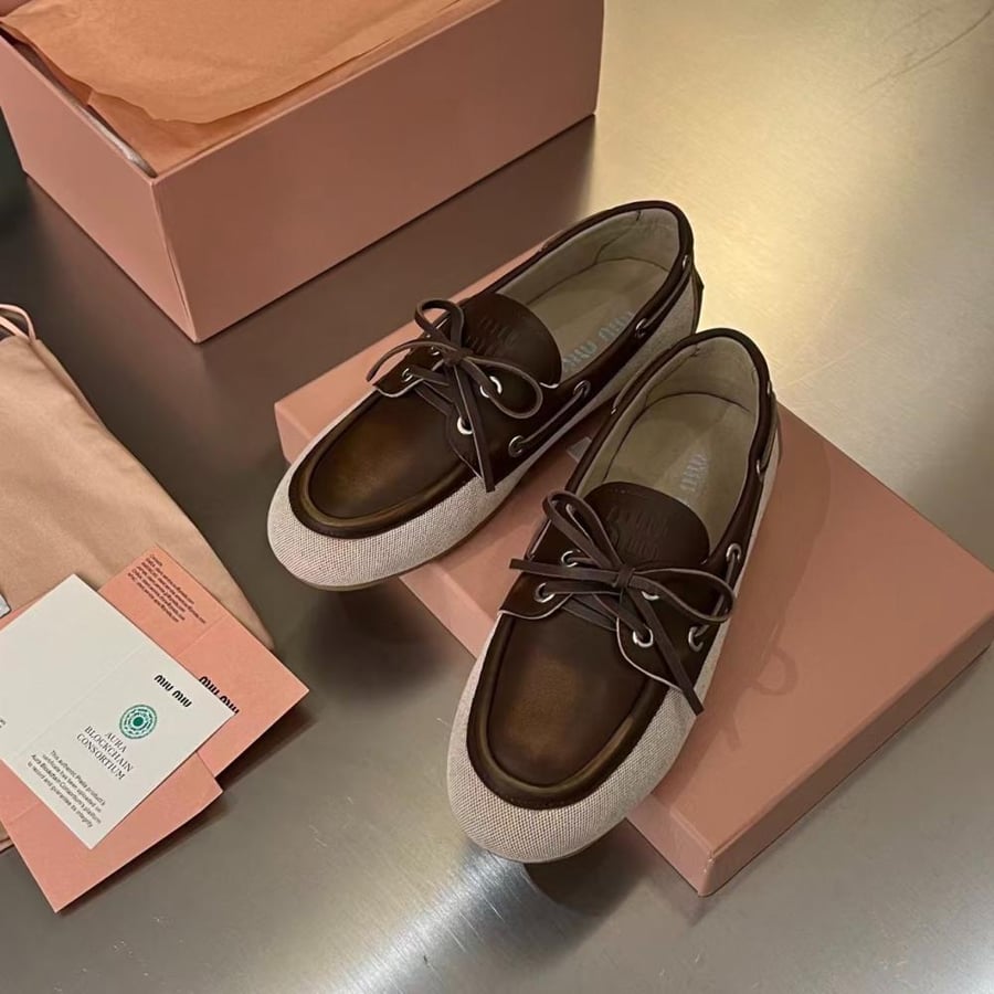 Miumiu leather loafers
