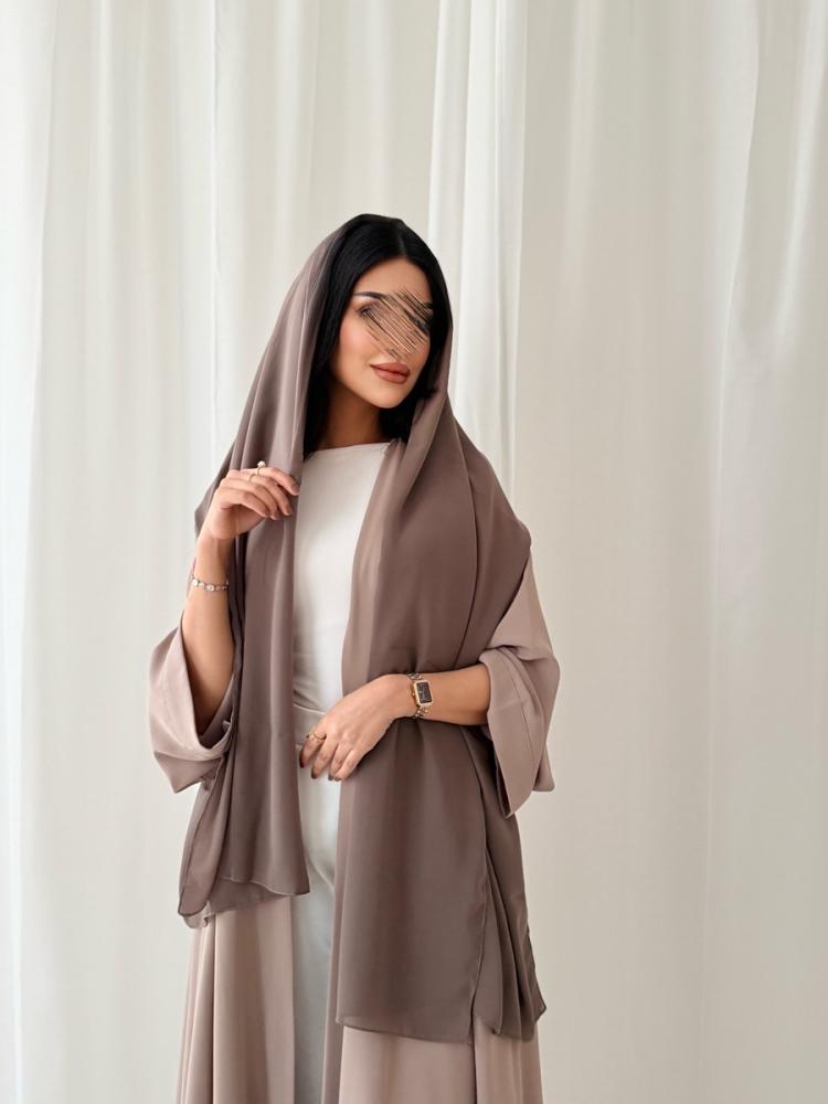 عباية D5058 - قماش بلاك بيري دبل كلوش بيج