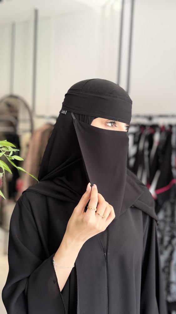 نقاب D6037 - عادي وسط مغاط مائل ربط عريض