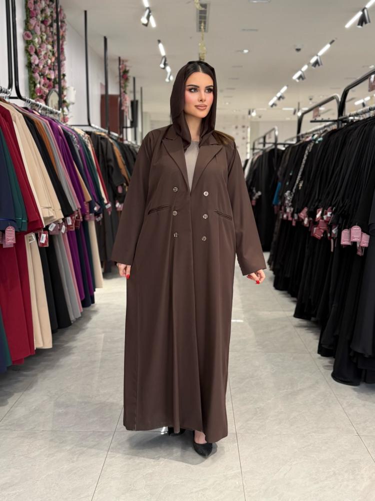 عباية D930 - بليزر بقماش  كريب لندن قصة ايه لاين مبطن - عودي