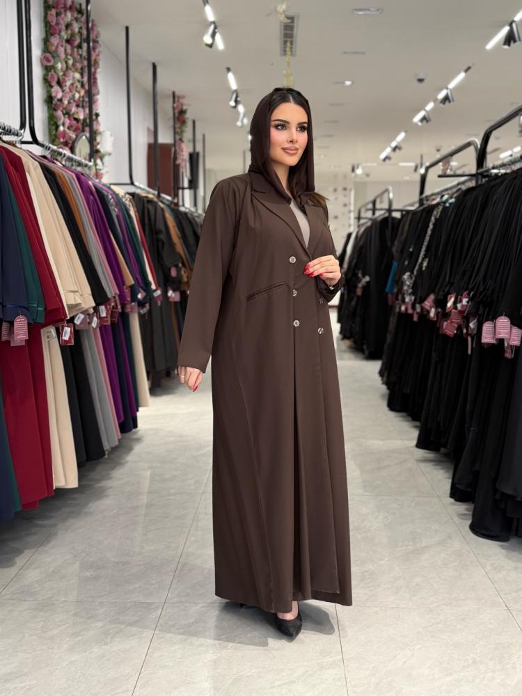 عباية D930 - بليزر بقماش  كريب لندن قصة ايه لاين مبطن - عودي