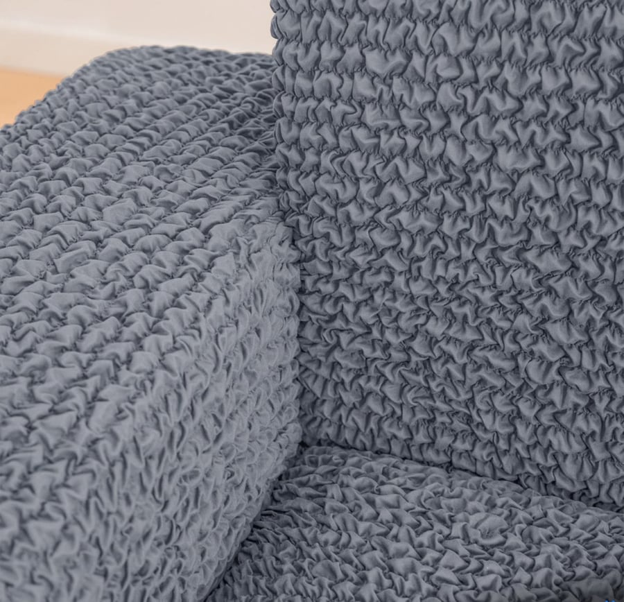 Sofa cover for 2 seats (double) luxurious microfiber - dark navy blue