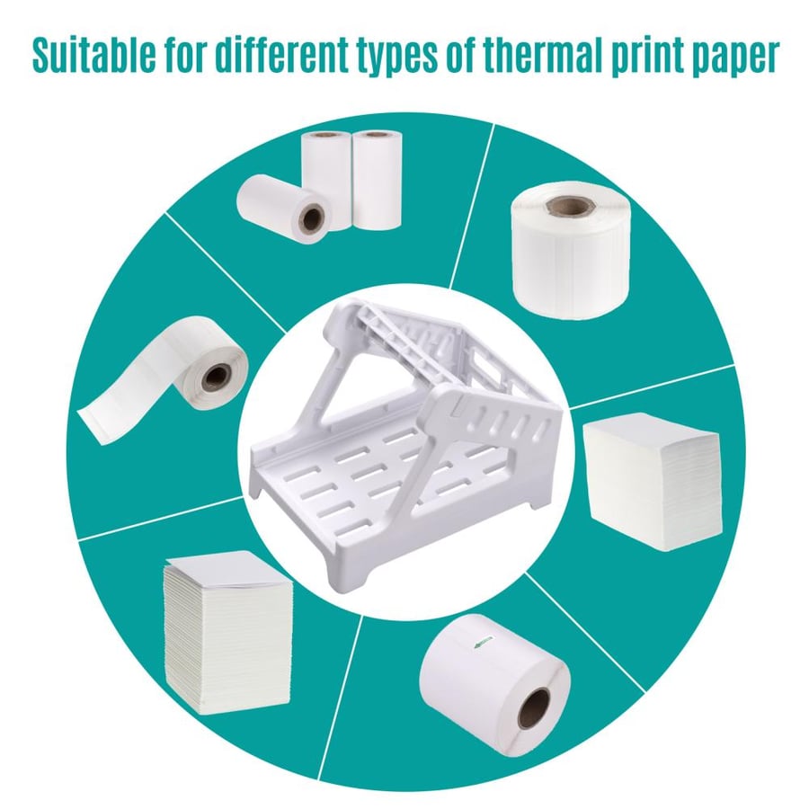 Shipping label holder accommodates printing papers 6x4 or smaller