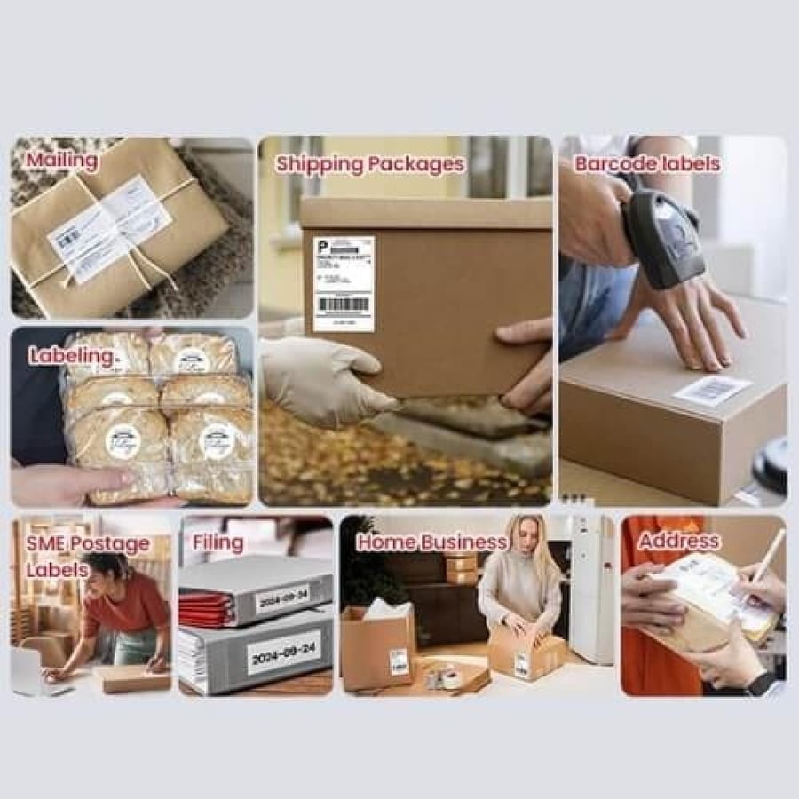 طابعة بوليصات شحن حرارية بلوتوث بدون حبر من فوميمو Phomemo D520 الإصدار المدمج والمنظم