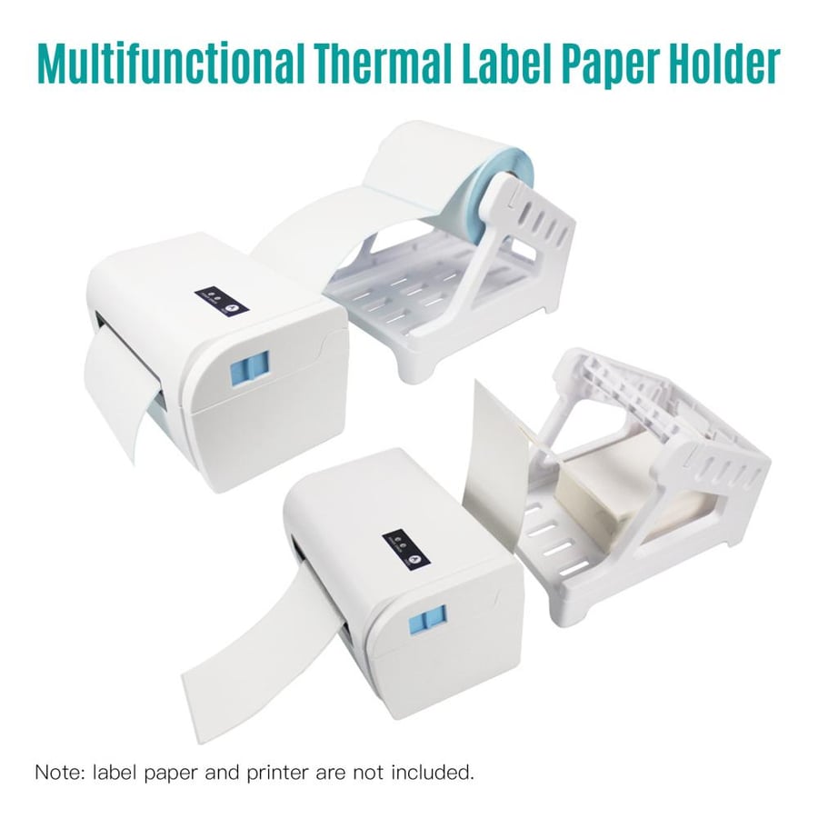 Shipping label holder accommodates printing papers 6x4 or smaller