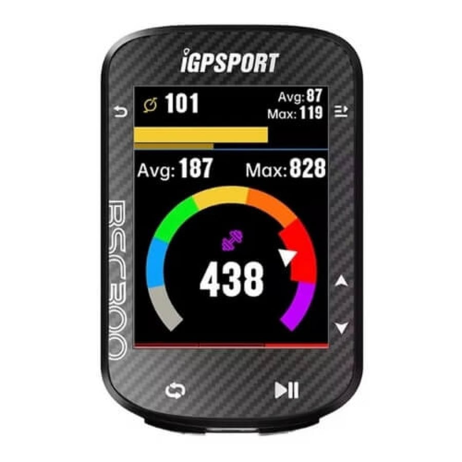 كمبيوتر عداد سرعة الدراجة الهوائية احترافي للسيكل من iGPSPORT، إصدار BSC300، مزود بشاشة ملونة وعرض للخرائط، مع نظام ملاحة. يدعم الجهاز تطبيقًا خاصًا للهاتف المحمول، بالإضافة إلى إمكانية الربط ببرامج تتبع التمارين الرياضية مثل Strava. بعمر بطارية يصل إلى 2