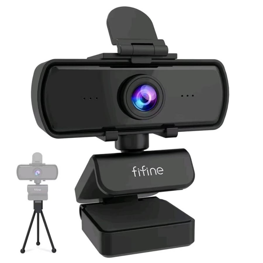 كاميرا FIFINE K420 - جودة HD فائقة مع ميكروفون إلغاء ضوضاء ودوران 360 درجة