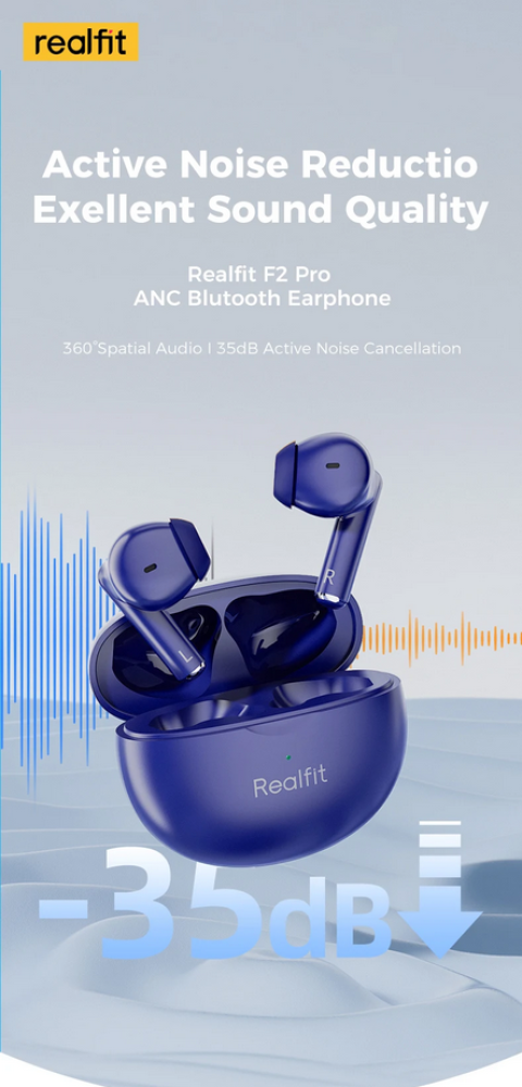 F2 pro earphone from Realfit company