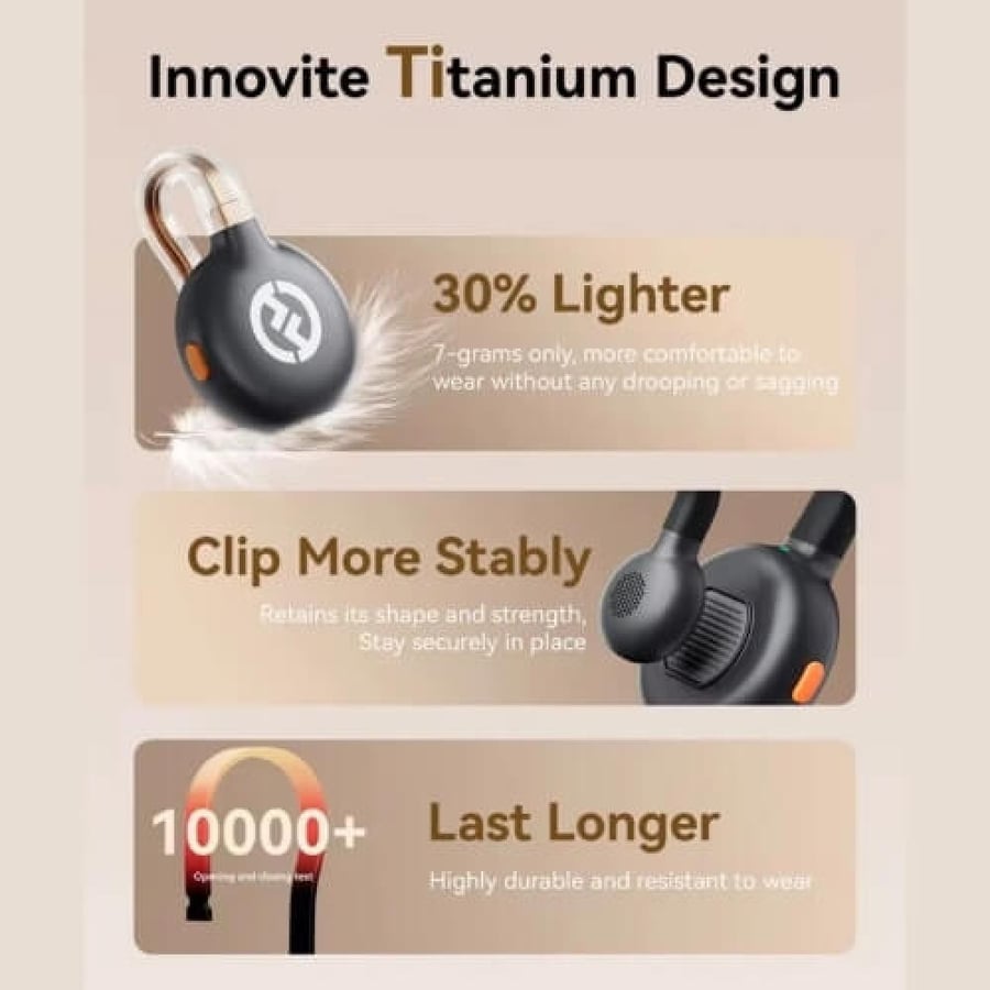 Lark M2S wireless microphone (Type-C) | Instant connection, 300-meter range, titanium, noise isolation