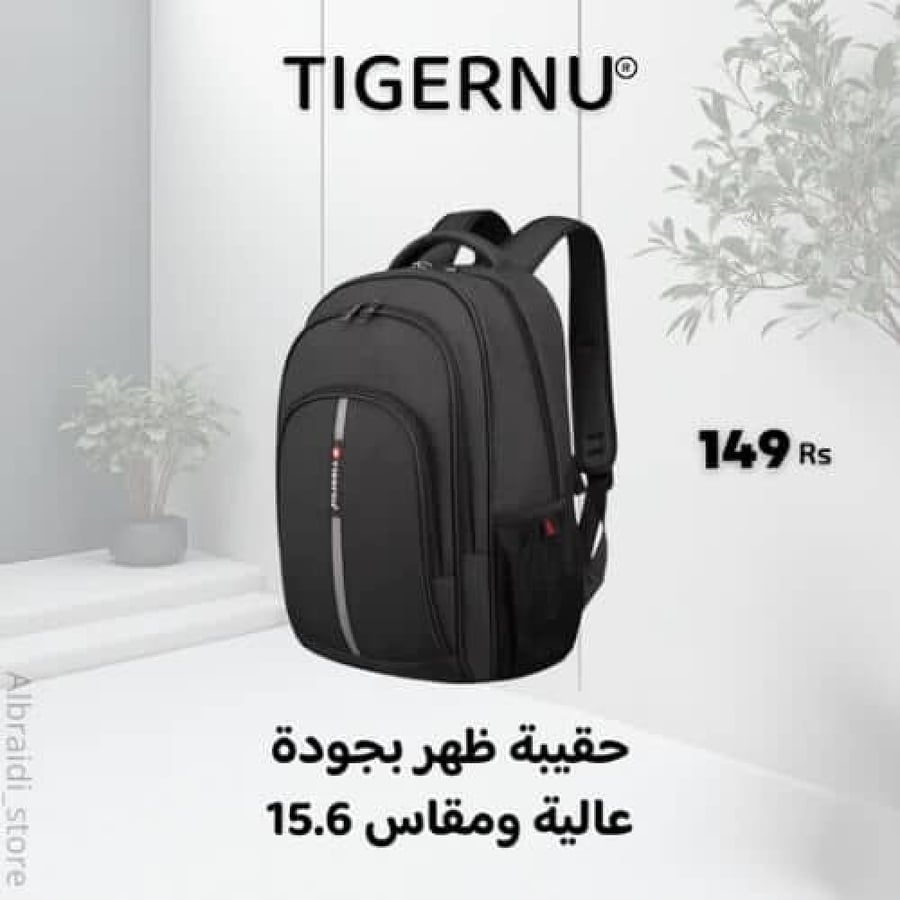 A perfect backpack bag for students and businessmen from TIGERNU brand, 15.6 size, high-quality water-resistant materials, and padding.