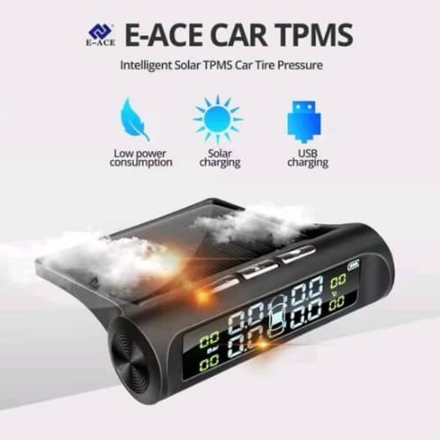 جهاز مراقبة ضغط الإطارات بالطاقة الشمسية | E-ACE TPMS حساس لاسلكي