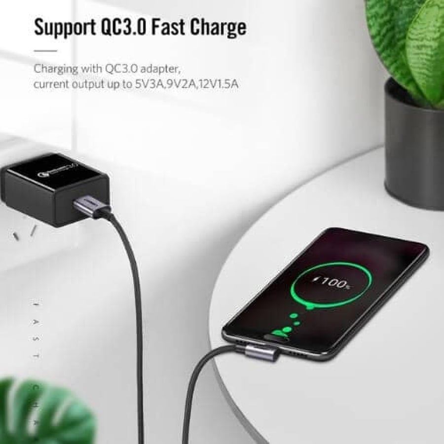 كابل Ugreen USB-C بطول نصف متر وزاوية 90 درجة - الشحن السريع والمتانة المثالية!