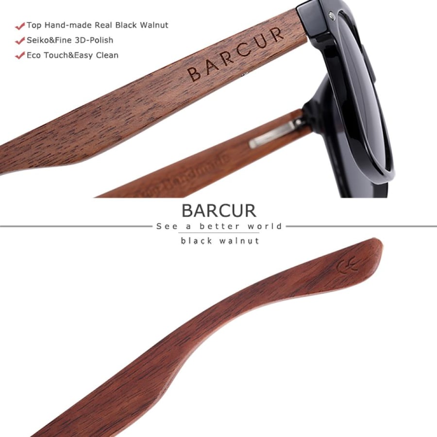 Sunglasses from Barbour with wooden frame resistant to ultraviolet rays with UV400 standard