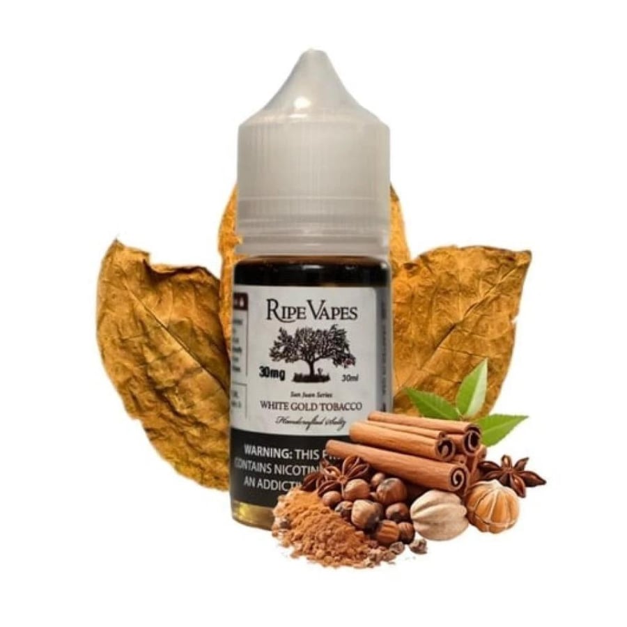 نكهة سولت رايب فيب سان خوان وايت جولد توباكو Ripe Vapes San Juan Series White Gold Tobacco