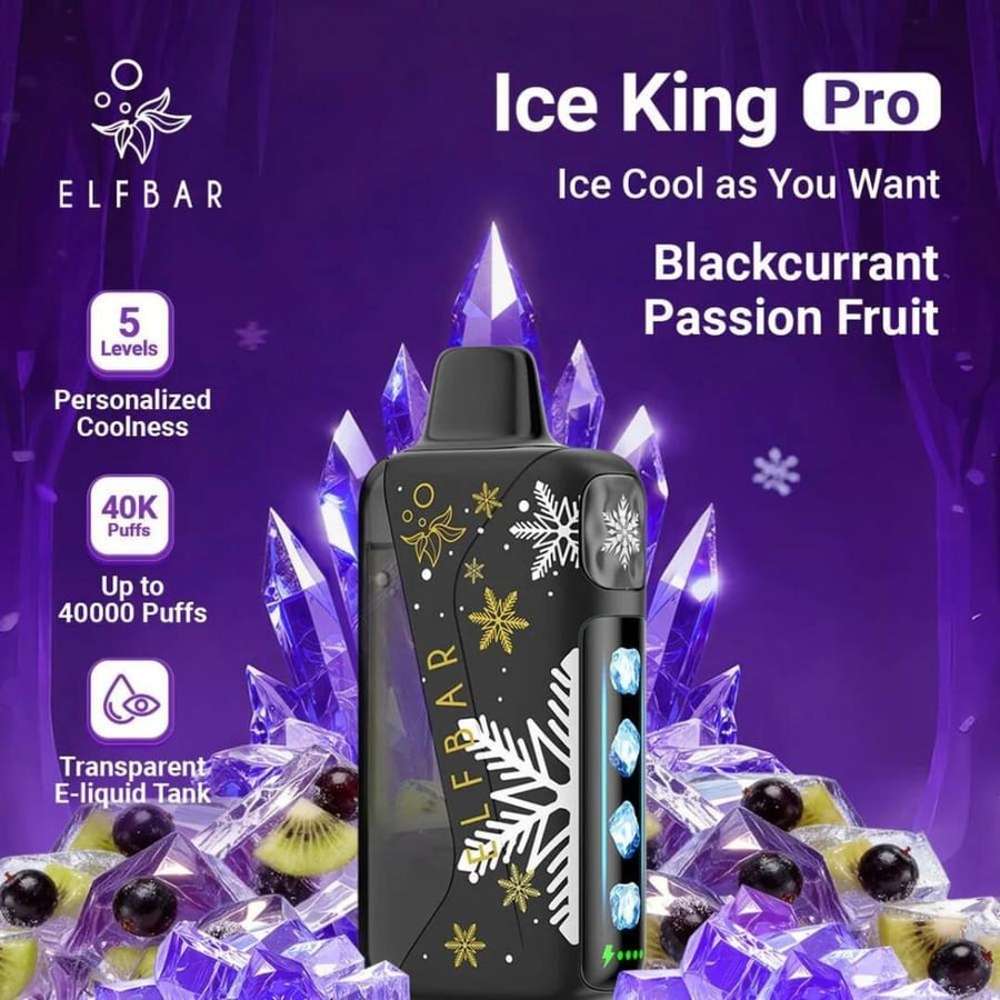 سحبة الف بار ايس كينج برو 40الف Elf Bar Ice King Pro 40k–