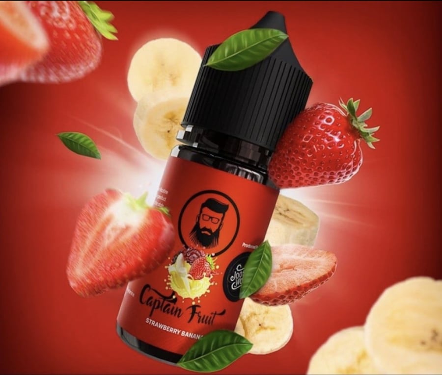 نكهة سولت كابتن فروت فراوله بنانا Captain Fruit STRAWBERRY BANANA