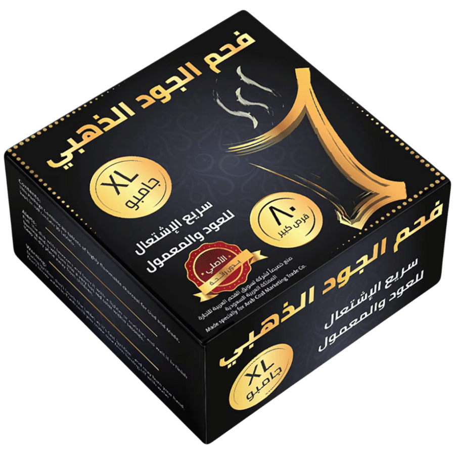 فحم الجود الذهبي XL جامبو - 80 قرص