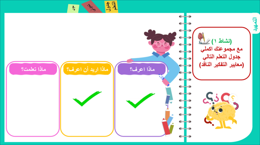 4) معايير التفكير الناقد