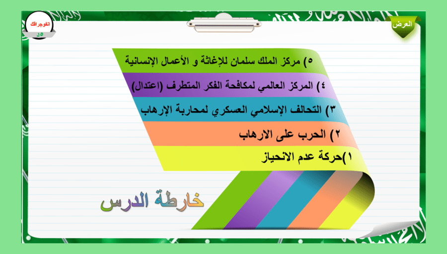 6) المملكة العربية السعودية و القضايا الدولية