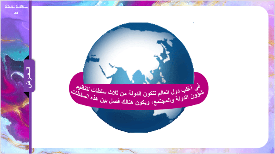 20) سلطات الدولة