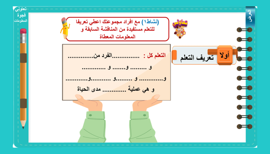 11) ماهية التعلم ج1( التعريف /الأهمية/المصادر/الشروط)