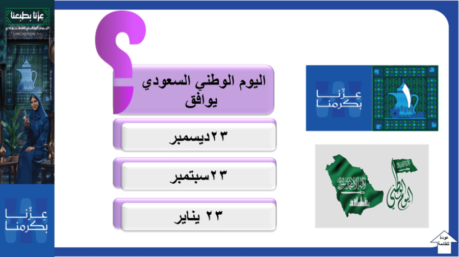 مسابقة الذاكرة الوطنية ( متوسط / ثانوي) اليوم الوطني 96