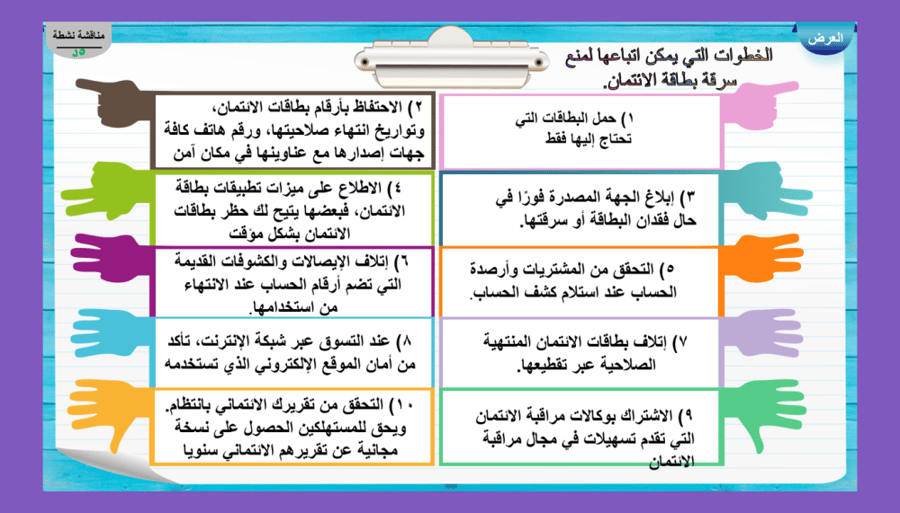 19) كيف تحمي نفسك من سرقة بطاقتك الائتمانية و الغش الائتماني