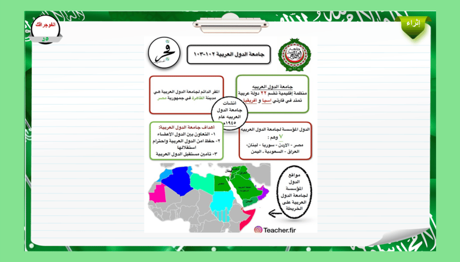 4) المملكة و المنظمات العربية
