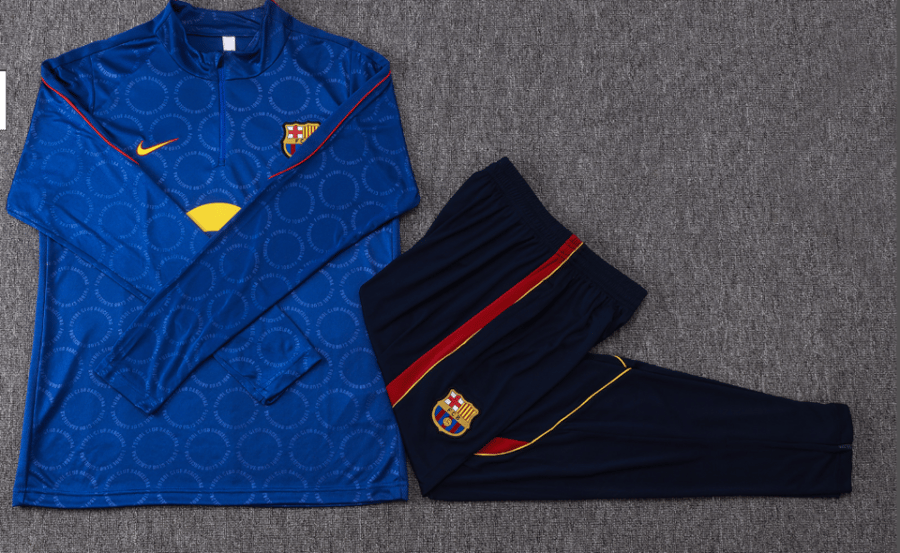 طقم برشلونة الأزرق سويتر وبنطلون تدريب 2026/27 – نسخة لاعبينر